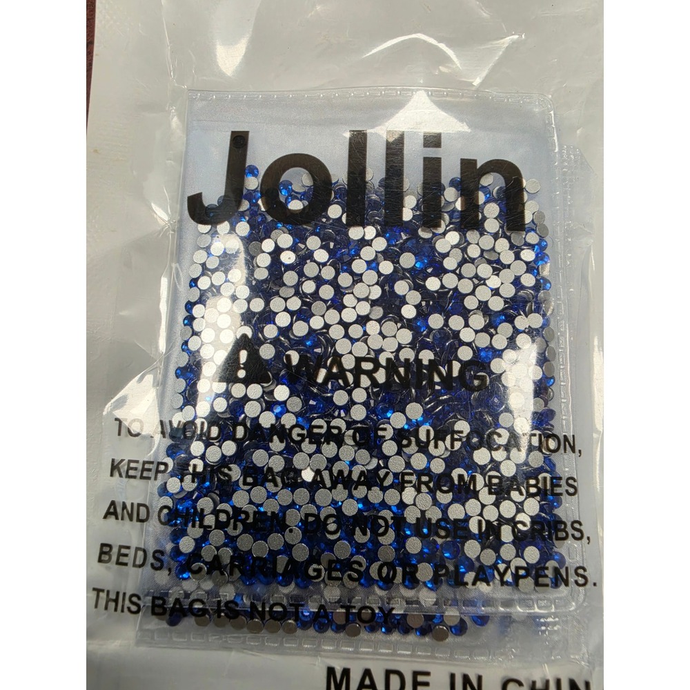 Jollin Glass Rhinestones SS8 Sapphire Blue Non Hotfix Flatback 2880pcs New - Picture 5 of 12